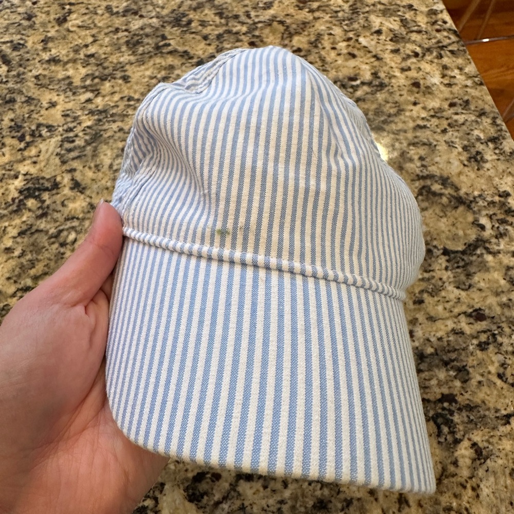 Janie and jack 4T Blue and White Striped Cap - Picture 6 of 6